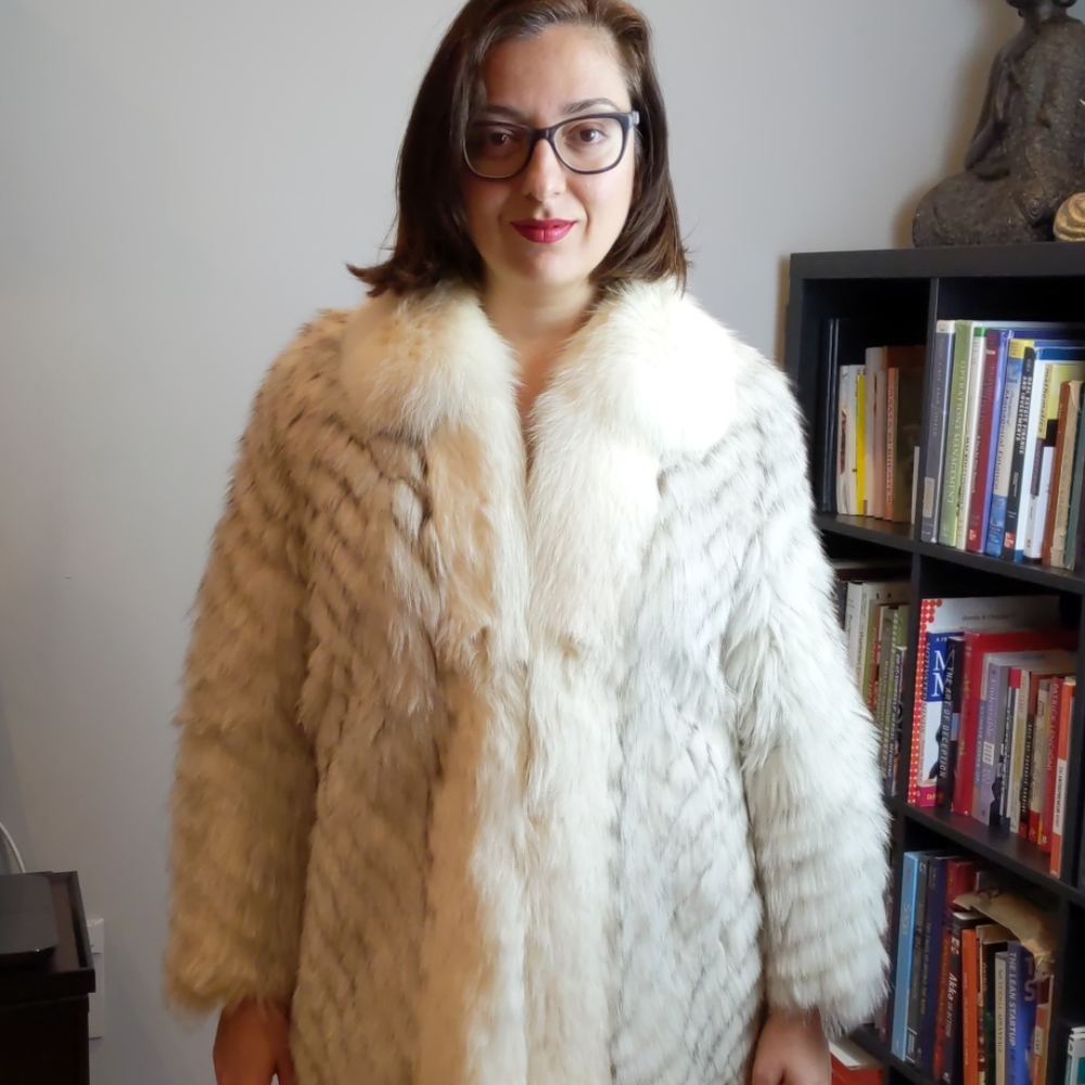 Rare Silver Tip Saga Fox Coat